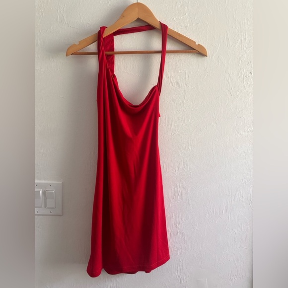 Superdown Darvey Strappy Back Mini Dress in Red Sz M - Picture 3 of 5